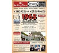 1965 The Birthday Times: Memories, Milestones, and a Memorable Year in Review: Relive 1965 Through Sports, People, Lifestyle and Entertainment. The Perfect Birthday Gift for Someone Special