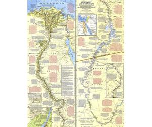 1965 Vallée du Nil, terre des pharaons (carte)