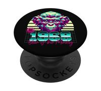 1968 Année du Singe rétro années 80 Vaporwave Zodiaque Chinois PopSockets PopGrip Adhésif