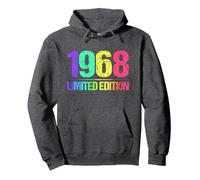 1968 édition limitée millésime rétro années 68 Sweat à Capuche, Unisexe pour Adultes, Chiné Foncé, M