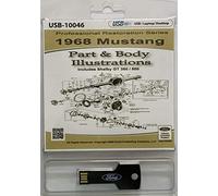 1968 Ford Mustang Illustrations de pièces et de carrosserie (USB)