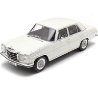 MODÈLE DE VOITURE STATIQUE MERCEDES 200 D W115 1968 BLANC MODÉLISME ÉCHELLE 1:18
