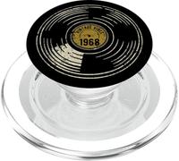 1968 Rétro Anniversaire Anniversaire Style Vintage Style Record Design PopSockets PopGrip pour MagSafe
