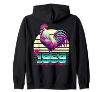 1969 Année du Coq rétro années 80 Vaporwave Zodiaque Chinois Sweat à Capuche