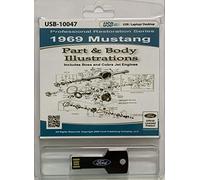 1969 Ford Mustang Illustrations de pièces et de carrosserie (USB)