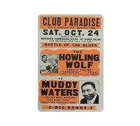 1970 Muddy Waters Howlin' Wolf Blues Plaques En Tôle Décorative Plaque Métal Résistante Aux Intempéries Signe En Étain Pour Toilette Salle De Bain Cuisine Pub 20X30Cm