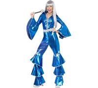 Smiffys 70s Dancing Dream Costume, Blue (Size M)