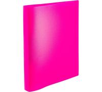 19712 A4 Translucent Neon Pink Thin Ring Binder 2 Rings 25mm Wide Strong Plastic Ring Binder For School And Office Ring Binder For Kids Boys Girls