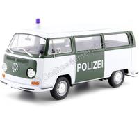 1972 Volkswagen VW T2 Bus Police Berlinoise Vert/Blanc 1:24 Welly 22472