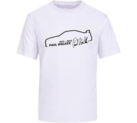 1973-2013 Paul Walker Rip Sticker White T-Shirt Unisex Graphic Mens Printed Tee Hemden(X-Large)