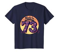 1973 : Anniversaire de Paix rétro pour Femmes, fabriqué dans Toutes Ses pièces d'origine T-Shirt, Enfant, Bleu Marine, 10 Ans