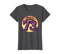 1973 : Anniversaire de Paix rétro pour Femmes, fabriqué dans Toutes Ses pièces d'origine T-Shirt, Femme, Chiné Foncé, 3XL
