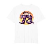 1973 : Anniversaire de Paix rétro pour Femmes, fabriqué dans Toutes Ses pièces d'origine T-Shirt, Homme Grandes Tailles, Blanc, 6X Tall