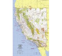 1974 Close-up USA, California and Nevada Map (carte)