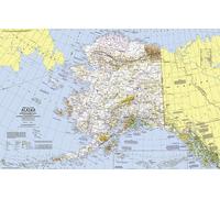 1975 Gros plan USA, carte de l'Alaska