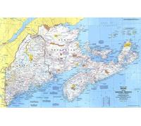 1975 Gros plan USA, carte du Maine