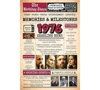 1976 Memories and Milestones: Echo of a Golden Age - The Celebrating Edition: A Nostalgic Birthday or Anniversary Gift for Someone Special