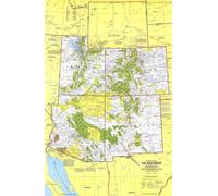 1977 Gros plan USA, carte du sud-ouest