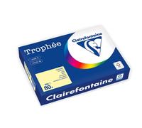 Clairefontaine Trophée - 107 micromètres - jaune citron - A4 (210 x 297 mm) - 80 g/m² - 500 feuille(s) zéro plastique - papier teinté G