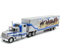 1980 Camion Articulé GMC General Koffer-SZ Blanc/Bleu Décoré 1:43 IXO Models TTR