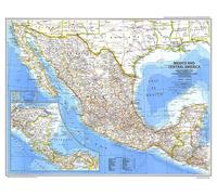 1980 Carte du Mexique et de l'Amérique centrale