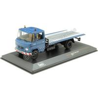 1980 Mercedes-Benz L608 D Camion Grue avec Plateforme Bleue 1:43 IXO Models CLC5