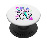1980 Totally Rad 80 White Tiger Stripe 80s-Party v.9.1 PopSockets PopGrip Adhésif