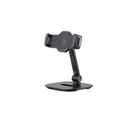 K & M Trépied de table 19800 pour smartphone & tablette – Acier Noir, pivote 360°, inclinaison 150°