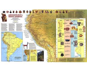 1982 Archéologie de l'Amérique du Sud (carte)