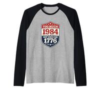 1984 Dystopian Reference Anti Tyrannie Freedom Loving Manche Raglan