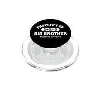 1984 Dystopian Truth Ministry 2+2=5 Propriété de Big Brother PopSockets PopGrip pour MagSafe