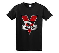 1984 Logo Vintage INGSOC - Big Oceania Brother George Orwell T-Shirt Black Mens Tee Unisex Shirt L