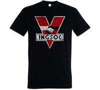 1984 Logo Vintage INGSOC Mans T-Shirt Big Oceania Brother George Orwell T-Shirt Unisex Black Men Tees XXL