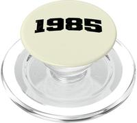 1985 Année d'anniversaire Vintage Arched Varsity Retro Distressed PopSockets PopGrip pour MagSafe