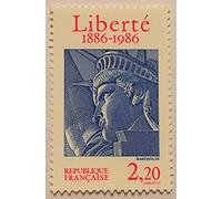 1986. Authentique Timbre de Collection Neuf **. France No 2421. par des Livres Express. Statue de la liberté