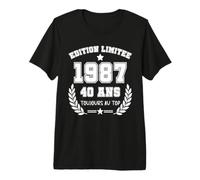 1987 Édition Limitée 40 Ans Toujours Au Top Anniversaire T-Shirt Haut de Gamme