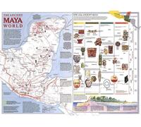 1989 Ancienne carte du monde maya