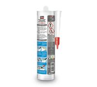 Rubson Mastic Bain & Cuisine – Silicone sanitaire multi-matériaux antifongique Ardoise 280 ml