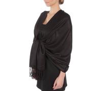 198cm x 71cm Touché soyeux Couleur Unie Type Pashmina Châle/Echarpe/Etole - Noir