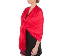 198cm x 71cm Touché soyeux Couleur Unie Type Pashmina Châle/Echarpe/Etole - Rouge