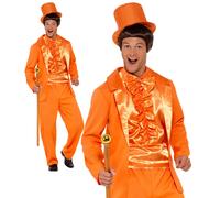 1990s Stupid Smoking Costume pour Hommes Cerf Déguisement Costume Tenue Orange