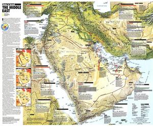 1991 Moyen-Orient, États en crise (carte)