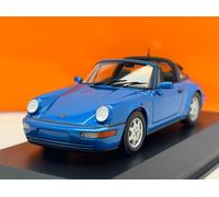 1991 Porsche 911 Carrera 2 Targa Bleu Métallique 1/43 Modèle Voiture Minichamps