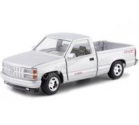 1992 Chevrolet 1500 Pick Up 454 SS Gris Argent 1:24 Motor Max 73203