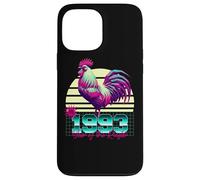 1993 Année du Coq rétro années 80 Vaporwave Zodiaque Chinois Coque pour iPhone 13 Pro Max