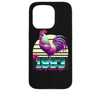 1993 Année du Coq rétro années 80 Vaporwave Zodiaque Chinois Coque pour iPhone 15 Pro