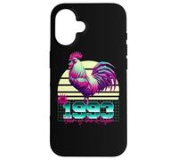 1993 Année du Coq rétro années 80 Vaporwave Zodiaque Chinois Coque pour iPhone 16