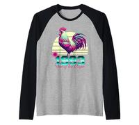 1993 Année du Coq rétro années 80 Vaporwave Zodiaque Chinois Manche Raglan