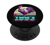 1993 Année du Coq rétro années 80 Vaporwave Zodiaque Chinois PopSockets PopGrip Adhésif