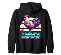 1993 Année du Coq rétro années 80 Vaporwave Zodiaque Chinois Sweat à Capuche
